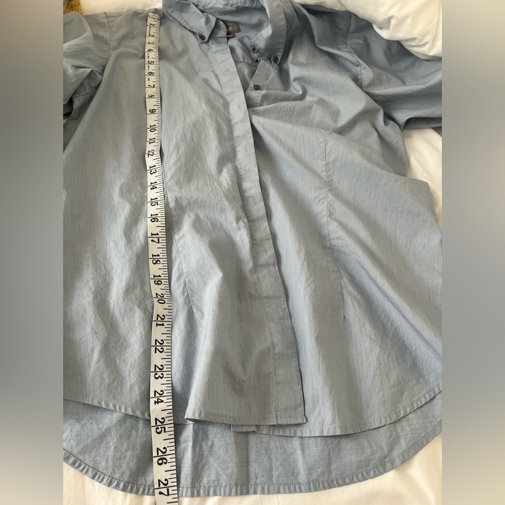 J. Jill Womens Sz Medium Light Blue Casual Classic Button Down Shirt Top career - Picture 5 of 5